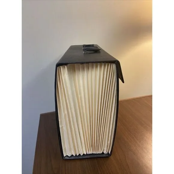 Vintage Portable Expanding File Box WILSON‎ JONES Paper File Accordion 23576 - Picture 6 of 8